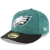 Men's Philadelphia Eagles New Era Midnight Green/Black 2018 NFL Sideline Home Official Low Profile 59FIFTY Fitted Hat 3058481